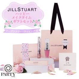 JILLSTUART(ジルスチュアート) Happy メイクアップ ギフトセット（クリスタルブルームリップブーケ セラム 02＋アイダイヤモンド グリマー 04＋ソープフラワーブーケ）コスメ 化粧品 デパコス プレゼント 母の日 ホワイトデー クリスマス 誕生日 セット キット コフレ 感謝 彼女 20代 30代 40代 50代 記念日 就職祝い 入学祝い【季節のソープフラワーブーケ】