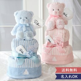 【出産祝い　おむつケーキ】GAP×GUNDベアおむつケーキ 出産祝い オムツケーキ 赤ちゃん GAP 女の子 男の子 プチギフト かわいい おしゃれ ベビー 赤ちゃん