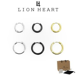 ライオンハート ピアス メンズ 【WEB限定】プレーン フープ ピアス サージカルステンレス LH-03EA0055 LION HEART つけっぱなし ステンレス アレルギーフリー メンズピアス 片耳用 1点売り クリスマス 誕生日 プレゼント ギフト 彼氏 ブランド 人気 ランキング