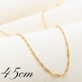 【華奢♪】18金 イエローゴールド スクリュー ネックレス チェーン K18 刻印 45cm 【18金ネックレス k18ネックレス 日本製 ネックレスチェーン ネックレス メンズ レディース k18 18k 18金 金 ゴールド 刻印 華奢 アジャスター ギフト プレゼント送料無料】