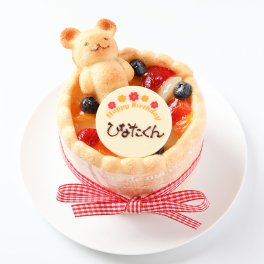 ファーストバースデーケーキ 誕生日 お祝い くまのフィナンシェ 付き 3号 豆乳クリーム １歳 ケーキ 赤ちゃん 乳幼児 １才 ２才 スマッシュケーキ 