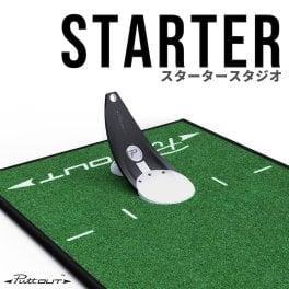 パター練習器具 PuttOUT スタータースタジオ パター練習 パターマット パター練習機 カップ パッティング練習 ゴルフ練習 練習器具 室内 自動返球 パット パター技術向上 自宅 返球 戻る ゴルフ用品 送料無料