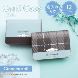 ★【名入れ】名刺ケース シナモロール マチ付き カードケース 第2弾 合皮 キャラクター グッズ 名刺入れ カード 収納 ビジネス 名刺 カード入れ レザー サンリオ シナモン おしゃれ 雑貨 ネーム入り かわいい プレゼント ギフト