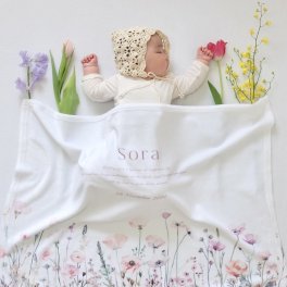 【お名前入り】 やわふわ ブランケット　通年様　｜ floraison｜ 出産祝い　ギフト 出産祝い　| ベビー　