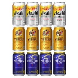 お中元・お歳暮・プレゼントに！生ジョッキ缶・エビス・プレモル　3種飲み比べセット AZ-PR1 12缶ギフトセット/お中元/ビールセット/アサヒビール/贈り物/贈答品/御中元 お中元 御歳暮 お歳暮 御年賀 お年賀 御祝 御礼 内祝
