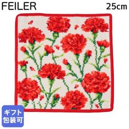 フェイラー FEILER ハンカチ ハンドタオル 25cm レディース レッドカーネーション 【スペシャルラッピング660円(別売り)】 誕生日 お中元 夏ギフト タオルハンカチ  結婚祝い 結婚式 結婚記念日 出産祝い 高級  母の日 バレンタイン ホワイトデー