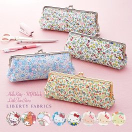 【全注文ラッピング仕様】 サンリオキャラクターズ がま口 ペンケース ハローキティ マイメロディ リトルツインスターズ リバティプリント 花柄 かわいい おしゃれ レディース 女性 シャレールヤハタ