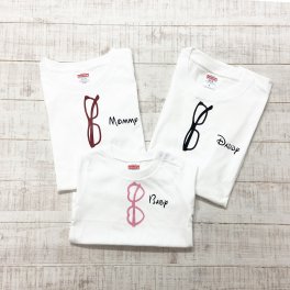 父の日 ギフト Tシャツ 刺繍 名入れ ギフト tシャツ ハーフバースデー 誕生日 出産祝い 結婚祝い 名前入り スマイル smile 家族 親子 ロンパース パパ お揃い おそろい 名入れギフト ペアtシャツ ペアルック 半袖 赤ちゃん ベビー服 写真 バースデーフォト お食い初め 100日 親子コーデ マタニティフォト 結婚記念 プレゼント おしゃれ ペアギフト 親子お揃い glasses
