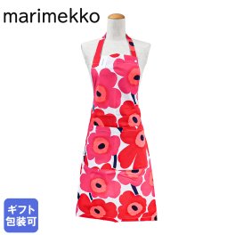 マリメッコ Marimekko エプロン Pieni Unikko ピエニ ウニッコ ホワイト×レッド 64161 001(75047 001) 【スペシャルラッピング660円(別売り)】北欧雑貨 北欧デザイン キッチンアイテム marimekko kitchenネコポス 誕生日 お中元 結婚祝い 結婚式 バレンタイン 高級 父の日 母の日 成人祝い ホワイトデー