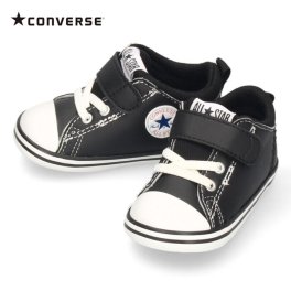 CONVERSE コンバース ベビーシューズ ミニ オールスター N V-1 ブラック 37302431 キッズ スニーカー 子供 靴 ファーストシューズ 男の子 女の子 ベルクロ 赤ちゃん ギフト プレゼント