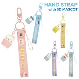 ちいかわ ストラップ スマホ キャラクター グッズ ハチワレ うさぎ モモンガ ３D マスコット 立体 アクセサリー チャーム キーホルダー CK-50