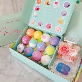 【ギフトセット】 Relysia ® バスボム プリザーブドフラワー 石鹸 3点セット 【 ラッピング 無料】レリシア 〈入浴剤〉【 ギフト で選ばれています】 プレゼント 女性 彼女 結婚祝い 誕生日 誕生日プレゼント 30代 敬老の日 贈り物