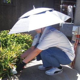 かぶる傘 2本組 日傘 かぶる 帽子の日傘 手ぶら傘 UVカット農作業 園芸 ガーデニング 釣り日除け 日よけ　送料無料