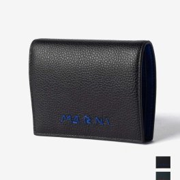 マルニ MARNI PFMI0098U0 P6533 二つ折り財布 BIFOLD WALLET メンズ レザー ミニ財布 コンパクト ロゴ
