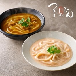 至高の一杯  つるとんたん 明太子クリーム カレー のおうどん 2人前 お出し2種 ギフト梱包 グルメギフト 内祝い うどん