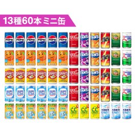 【 送料無料 】 2ケース 13種 合計60本 セット 炭酸飲料 缶ジュース ミニ缶 160ml  飲み比べ 詰め合わせ アソート まとめ買い 飲みくらべ 仕送り 差し入れ つめあわせ 炭酸ジュース