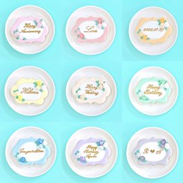 9色から選べるバラプレート【アイシングクッキー】【メッセージクッキー】【ギフトラッピング対応】