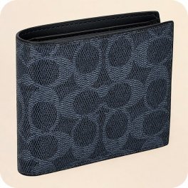 コーチ 二つ折り財布 メンズ ブランド COACH CY406 デニムネイビー