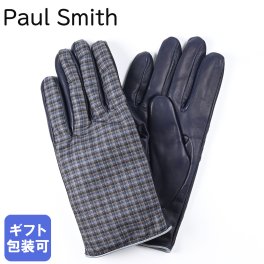 ポールスミス Paul Smith 手袋 グローブ GLOVE CHECK メンズ ネイビー×グレー 415GL L02122 47 3サイズ 英国 Made in ITALY 送別会 誕生日 お中元 結婚祝い 結婚式 彼氏 息子 夫 男性 手袋 グローブ 高級 父の日 母の日 成人祝い 手袋 ホワイトデー