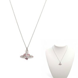 ヴィヴィアンウエストウッド VIVIENNE WESTWOOD ネックレス DIAMANTE HEART 630203BM-02P686 レディース シルバー ライトピンク