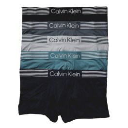カルバンクライン：MICROFIBER STRETCH FLEX ローライズボクサーパンツ 5PK (ブラック／タービュランス／ハイライズ／ダスティセージ／ショアライン)[ボクサーパンツ/ 男性下着/ メンズインナー/人気ブランド/おすすめギフト/誕生日プレゼント/メンズファッション]