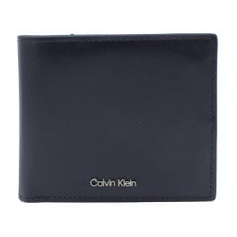 カルバンクライン　CK　Calvin Klein　二つ折り財布　LV04D1163G UB1　ブラック BLACK　カウナッパレザー　RAISED EW BILLFOLD WITH COIN　レイズド イーストウエスト ビルフォード ウィズ コイン　Europeライン