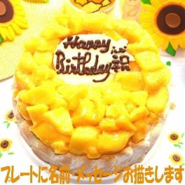 マンゴーアイスケーキ 【4～7号】[誕生日ケーキ バースデー アニバーサリー さっぱり さわやか トロピカル アップルマンゴー]