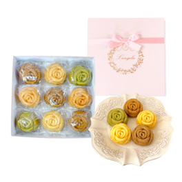 【マドレーヌギフト】グラース 9個入/12個入/20個入 [バラ マドレーヌ ベルレーヌ 焼菓子 即日発送 花 可愛い プレゼント ラッピングギフト 御歳暮 御年賀 お土産 誕生日 母の日 ホワイトデー バレンタイン 卒業記念日 結婚 結納 出産 お祝い卒業祝 入学祝 女子会 サプライズ 歓送迎  おしゃれ エレガント 美味しい]