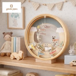 曲木鯉のぼり CATS[こいのぼり 置物 ミニ 鯉のぼり 木製 室内 玄関 端午の節句 飾り お祝い 初節句 男の子 プレゼント こどもの日 子供の日 コンパクト サイズ かわいい おしゃれ] 即納