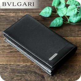 ブルガリ 長財布 メンズ ブランド BVLGARI レザー 284731 BLK ブラック