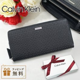 カルバンクライン 長財布（小銭入れ付き）サイフ Calvin Klein ブラック 31CK190002 バースデー/誕生日/お祝い /バレンタイン/父の日/入社祝い/就職祝い