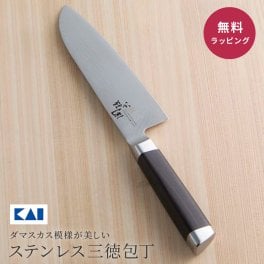 貝印 包丁 関孫六 不錆鋼 ダマスカス 三徳 プレゼント 孫六 よく切れる 165mm 16cm 和包丁 関刃物 キッチン 引っ越し祝い 新築祝い 新生活 料理 ギフト 父の日 2026 プレゼント
