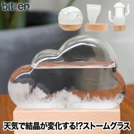 STORM CLOUD ストームクラウド ストームグラス クラウド インテリア雑貨 おしゃれ 天気予報 晴雨予報グラス 結晶 硝子 ガラス 置物 オブジェ 気温 天候予測器 気象計 北欧 雑貨 贈り物 お祝い プレゼント 雲型 月 ムーン トルネード【送料無料】