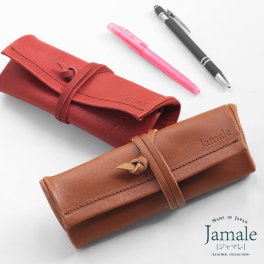 栃木レザー ペンケース ロールタイプ Jamale 日本製 レザー 牛革 本革 全4色【名入れ 可能】 筆箱 ペン入れ 筆入れ スリム ビジネス 仕事 新生活 お祝い 贈り物 プレゼント ギフト 卒業 記念品 (07000478r) クリスマス 父の日 女性 定年退職 バレンタイン 成人祝い
