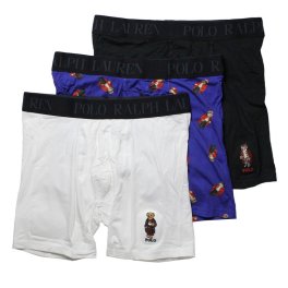 ポロラルフローレン：HOLIDAY GIFT SET ボクサーブリーフ 3PK (ホワイト/ラグビーロイヤル/ポロブラック)[ボクサーパンツ/ 男性下着/ メンズインナー/人気ブランド/おすすめギフト/誕生日プレゼント/メンズファッション]
