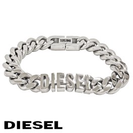 DIESEL ディーゼル ブレスレット DX1389040 メンズ シルバー ステンレス 海外正規品 無料ラッピング可