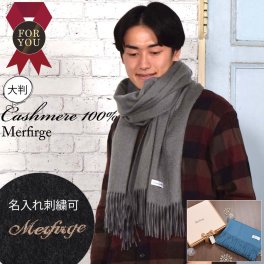 【名入れ 刺繍】【ギフトボックス無料】メンズ カシミヤ 100％ ストール【200cm×60cm】カシミヤストール カシミア 大判 無地 単色 男女兼用 秋冬 厚手 マフラー メンズマフラー  プレゼント ギフト 箱付き(CS0077M)