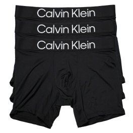カルバンクライン：MICROFIBER STRETCH BOLD LOGO ボクサーブリーフ 3PK (ブラック)[ボクサーパンツ/ 男性下着/ メンズインナー/人気ブランド/おすすめギフト/誕生日プレゼント/メンズファッション]