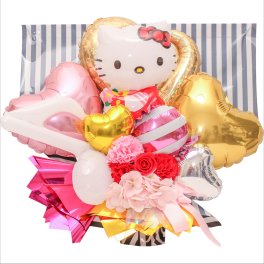 卒業 卒園 バルーンフラワー 発表会 開店祝い 結婚式 ハローキティー サンリオ バルーン 誕生日 バルーンギフト バルーン電報 卓上  名入れ 周年 花 ウェディング 祝電 電報 フラワー サロン お祝いギフト オープン 光触媒 フラワーギフト  風船 数字kitty1219