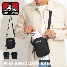 BEN DAVIS ショルダーバッグ ミニ 小さい ベンデイビス 斜めがけバッグ 肩掛け レディース メンズ  おしゃれ ユニセックス カレッジロゴ 縦型 ミニ 小さめ スマホ スマホショルダー 軽い 軽量 超軽量 ロゴ ワンポイント 男 女 ポケット 鍵 サブ お財布