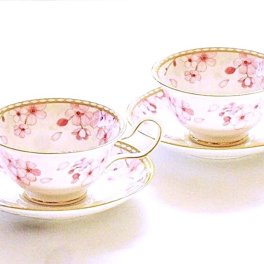 ウエッジウッドWEDGWOOD スプリングブロッサム 　ティーカップ＆ソーサー ピオニー　ペア【御結婚御祝・内祝・新築御祝・還暦御祝・御礼・寿・ギフト包装可能】