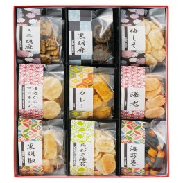 【ギフト対応無料】お煎餅9種詰合せ あられ煎 (AS-02) ※送料無料(北海道・沖縄は除く)