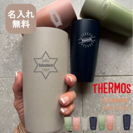 ★【名入れ無料】 サーモス THERMOS 真空断熱タンブラー JDM-341 / JDM-421 父の日 出産祝い プレゼント 《りぼん デザイン》（保冷保温 魔法瓶構造 二重構造 名入れタンブラー オリジナル ステンレスタンブラー 卒業 卒団