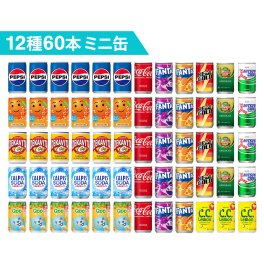 【 送料無料 】 2ケース 12種 合計60本  セット 炭酸飲料 缶ジュース ミニ缶 160ml 飲み比べ 詰め合わせ アソート まとめ買い 飲みくらべ 差し入れ つめあわせ 炭酸ジュース
