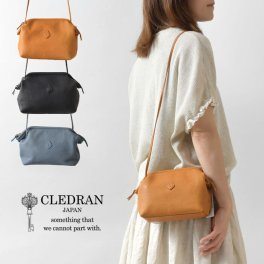 【CLEDRAN クレドラン】タンテ パース ショルダーバッグ / TANTE PURSE SHOULDER (CL3542)レディース かばん レザー 本革 牛革 正規品 肩掛け 斜め掛け 小さめ 黒 財布 サブバッグ 旅行 お出かけ プレゼント 30代 40代 50代 クリスマス 母の日 ギフト