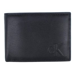 カルバンクライン　Calvin Klein　三つ折り財布　LV04D1141G UB1　ブラック　フルグレインレザー　BOLD CK Trifold　ボールド　シーケー　トリフォールド　二つ折り財布　Europeライン