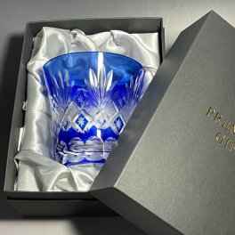 名入れ切子 グラス きらり青 退職祝い 誕生日プレゼント 卒団記念品 退職記念品  卒業記念品 退職記念品 先生への記念品