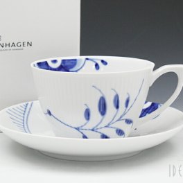 ロイヤルコペンハーゲン 2381 メガ 086 ティー カプチーノ カップ＆ソーサー 280ml ギフト 結婚祝い プレゼント 贈り物 食器 ロイヤル コペンハーゲン
