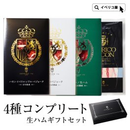 [おつまみ ギフト] イベリコ豚 ベジョータ セラーノ 生ハム ベーコン 4種 詰め合わせ 化粧箱入り 内祝 イベリコ屋