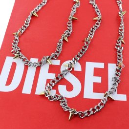 ペアネックレス お揃い ディーゼル チェーンネックレス ブランド おしゃれ メンズ 父の日 レディース 母の日 カップル 男性 女性 プレゼント ペアアクセサリー ペアジュエリー ペアギフト 誕生日 記念日 贈り物 成人 卒業 入学